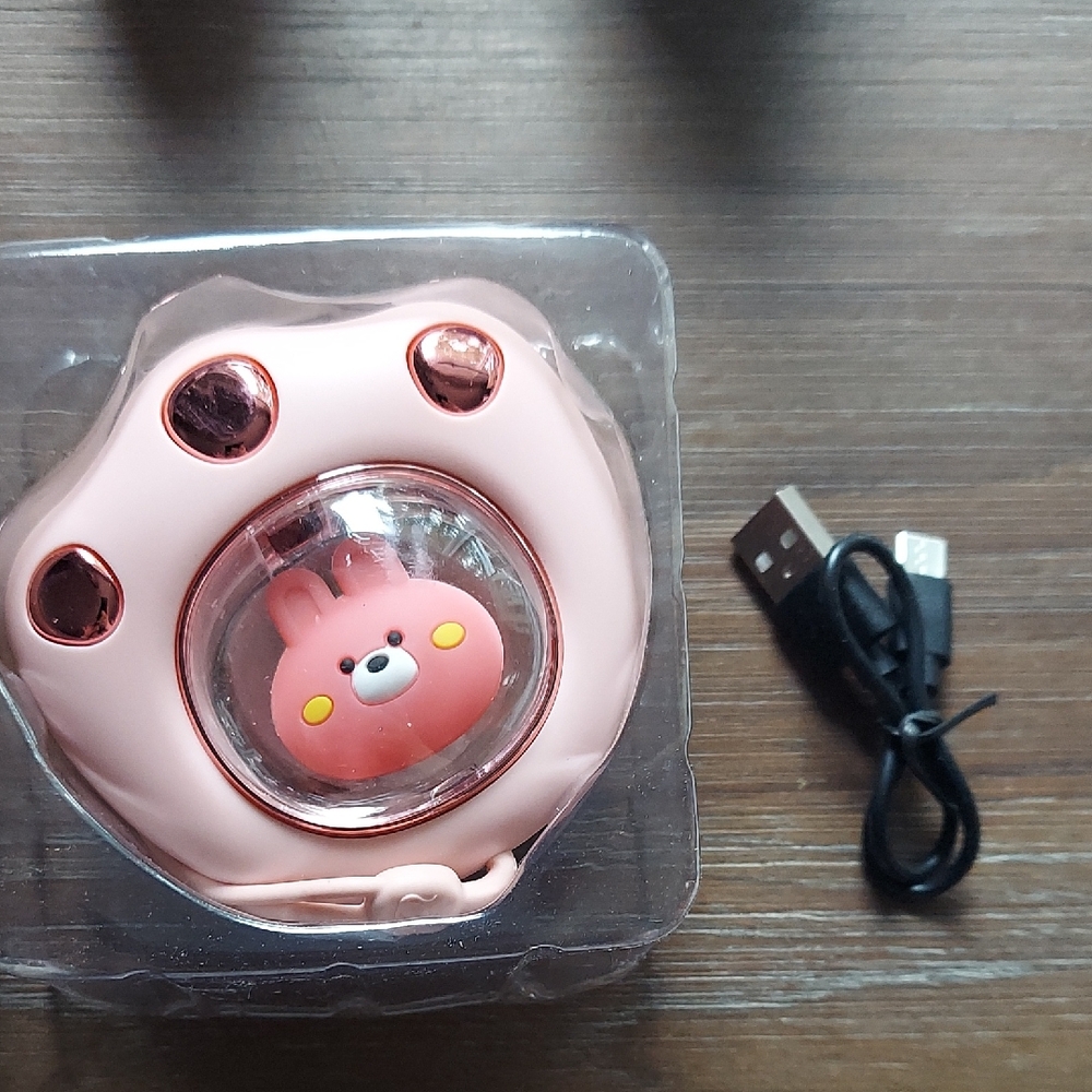 Pink Hand Warmer with Cute Bunny Design
